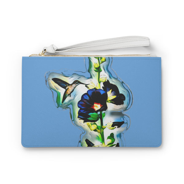 Hummingbird Standing Light Blue Clutch Bag (2)