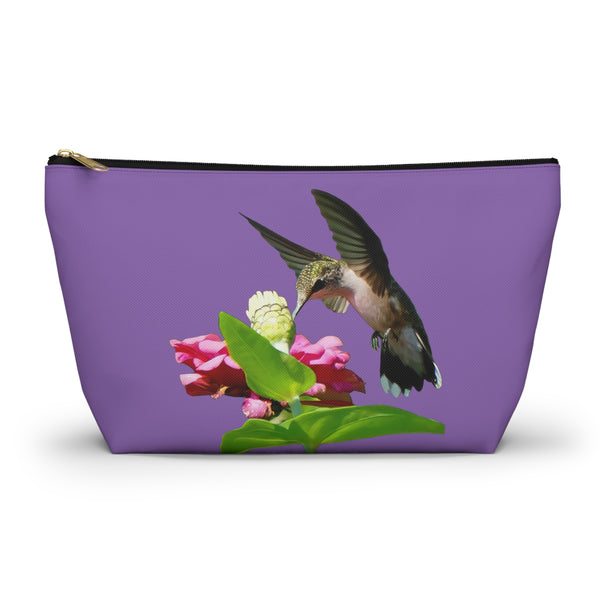 Hummingbird Wings Up Day Purple Accessory Pouch w T-bottom