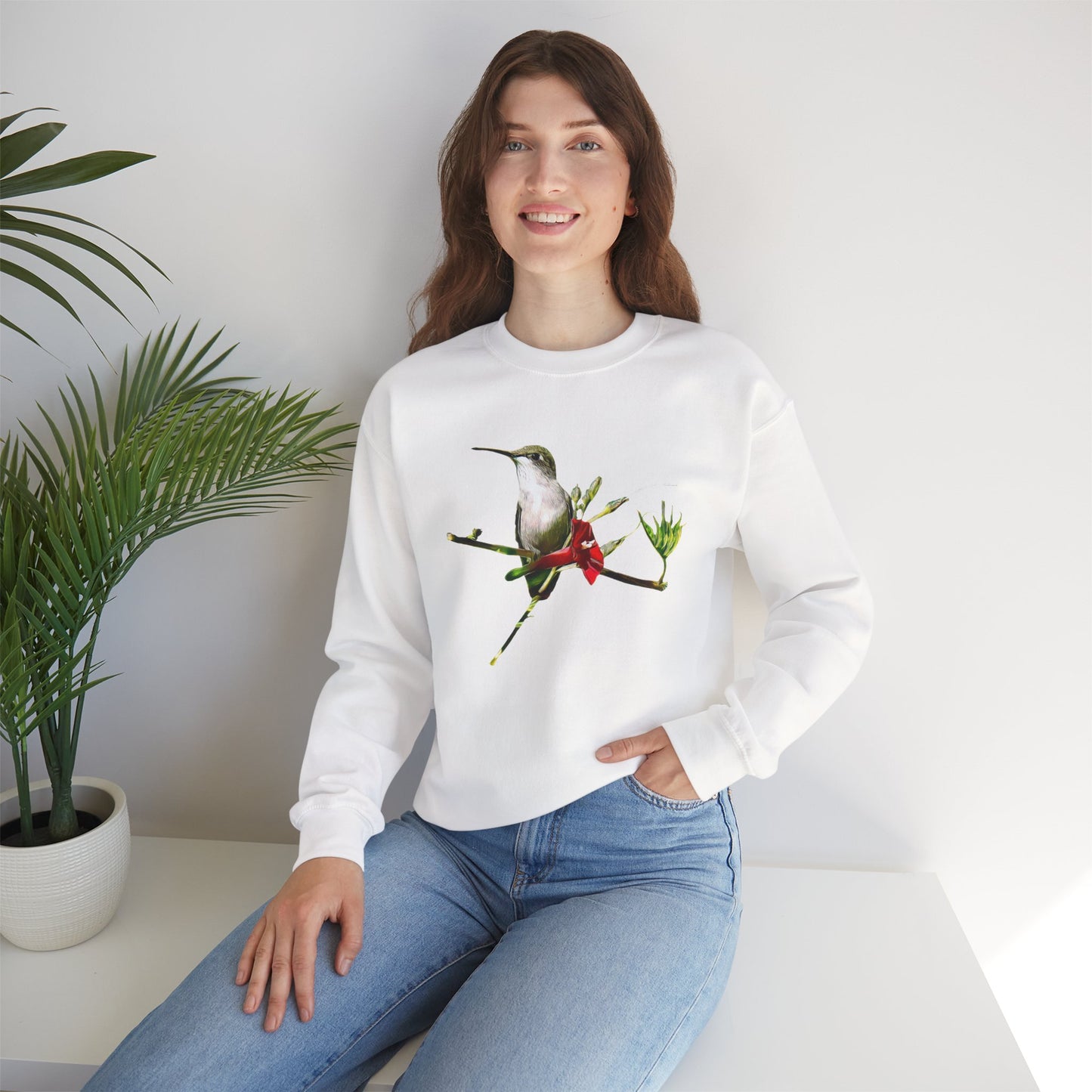 Hummingbird Profile Unisex Heavy Blend™ Crewneck Sweatshirt