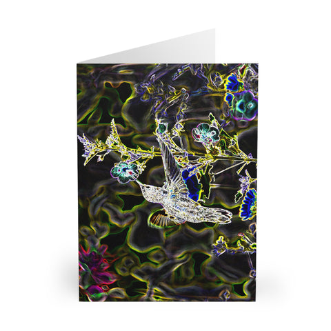 Dainty Pink Hummingbird Night Dreams Notecard (5 Pack)