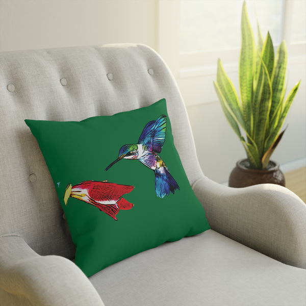 Hummingbird Sweet Green Cushion