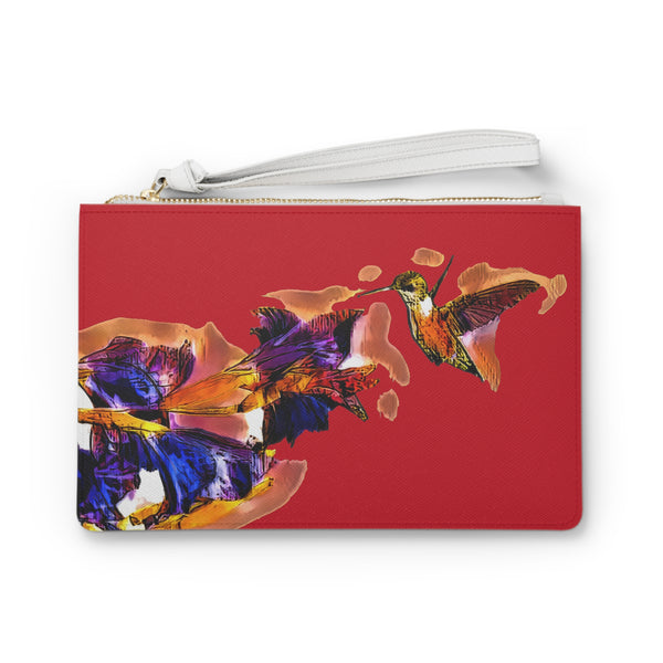 Hummingbird Violet Red Clutch Bag (2)