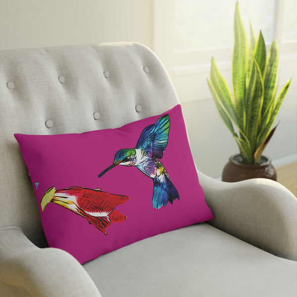 Hummingbird Sweet Neat Pink Cushion