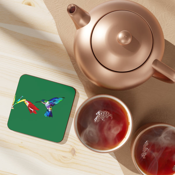 Hummingbird Sweet Green Hardboard Back Coaster