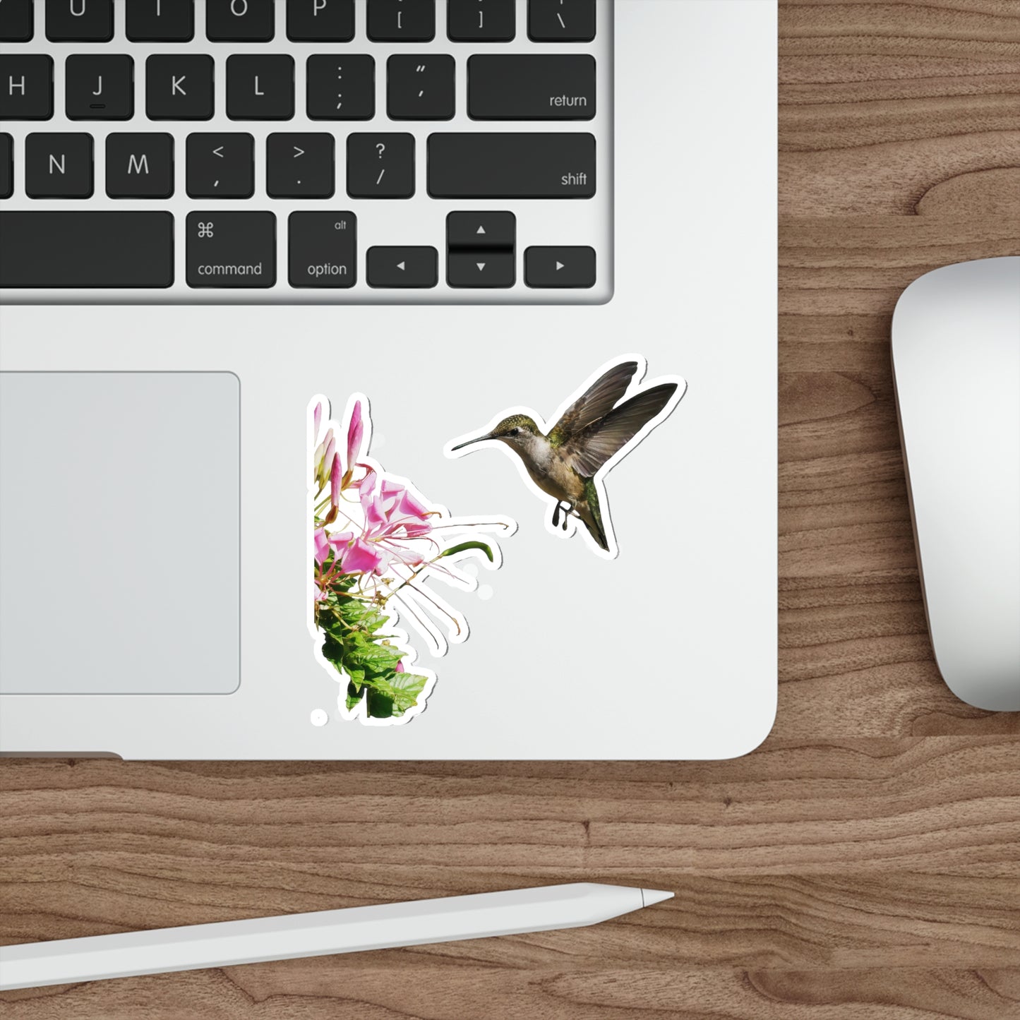 Hummingbird Shaggy Splendor Bloom Die-Cut Stickers
