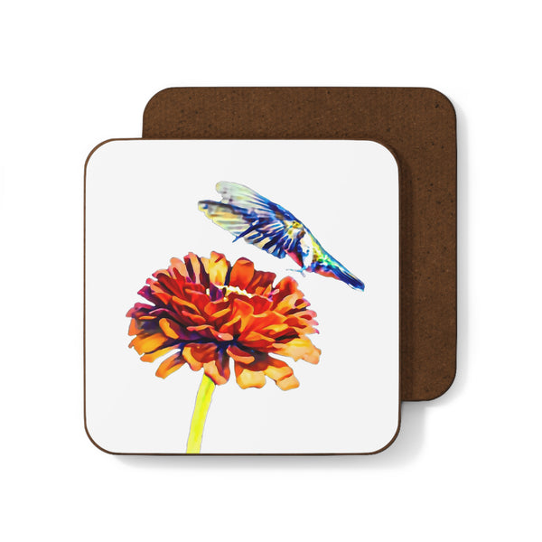 Hummingbird Wings Up Hardboard Back Coaster