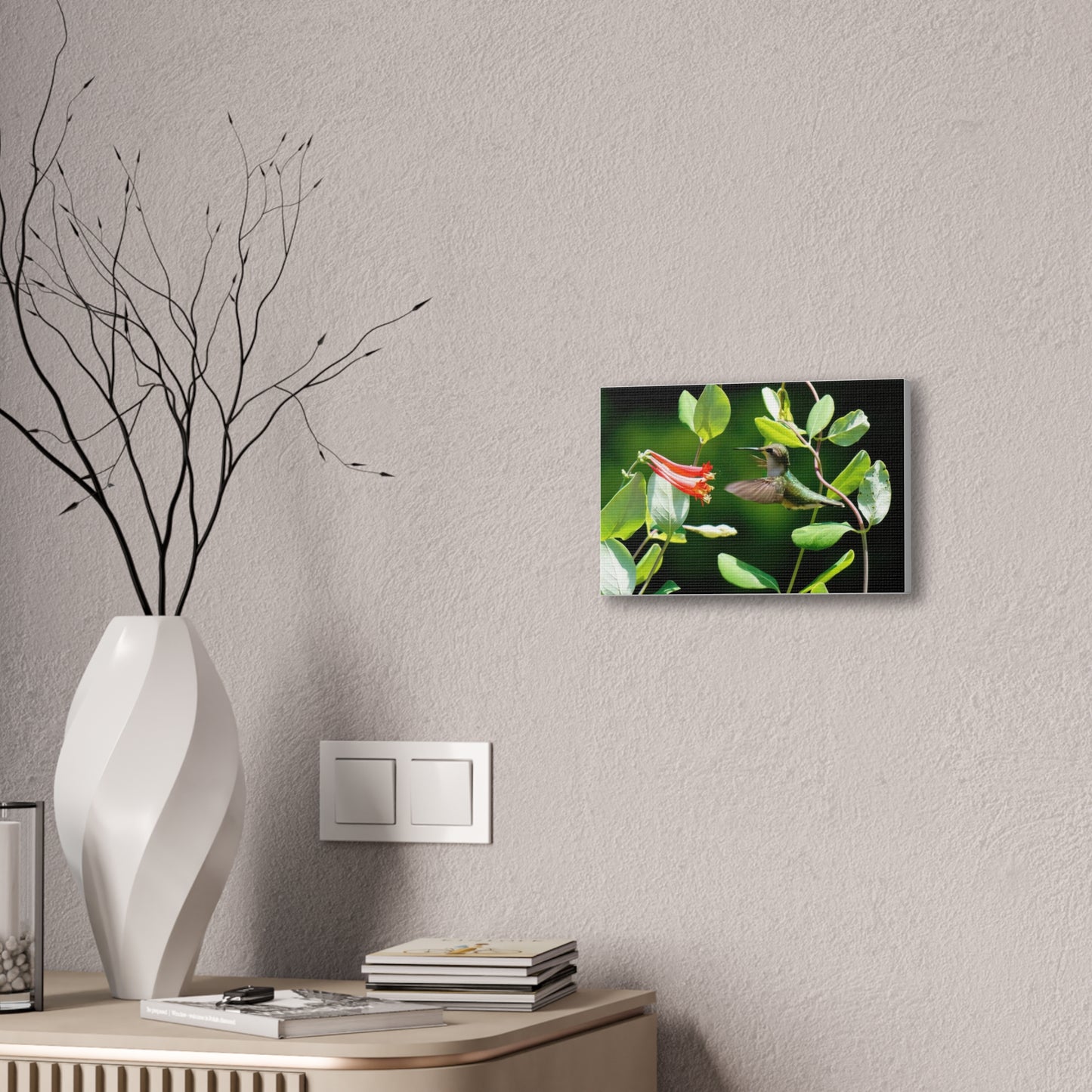 Pollen Breeze Hummingbird Canvas Stretched, 0.75"