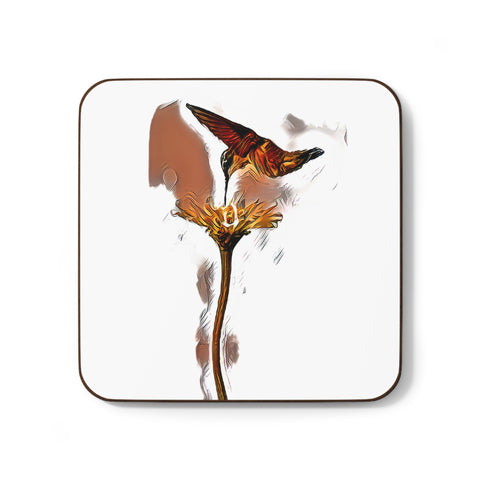 Hummingbird Flame Hardboard Back Coaster