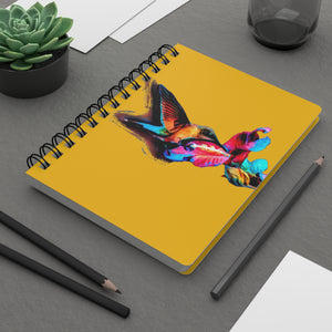 Hummingbird Landing Yellow Spiral Bound Journal