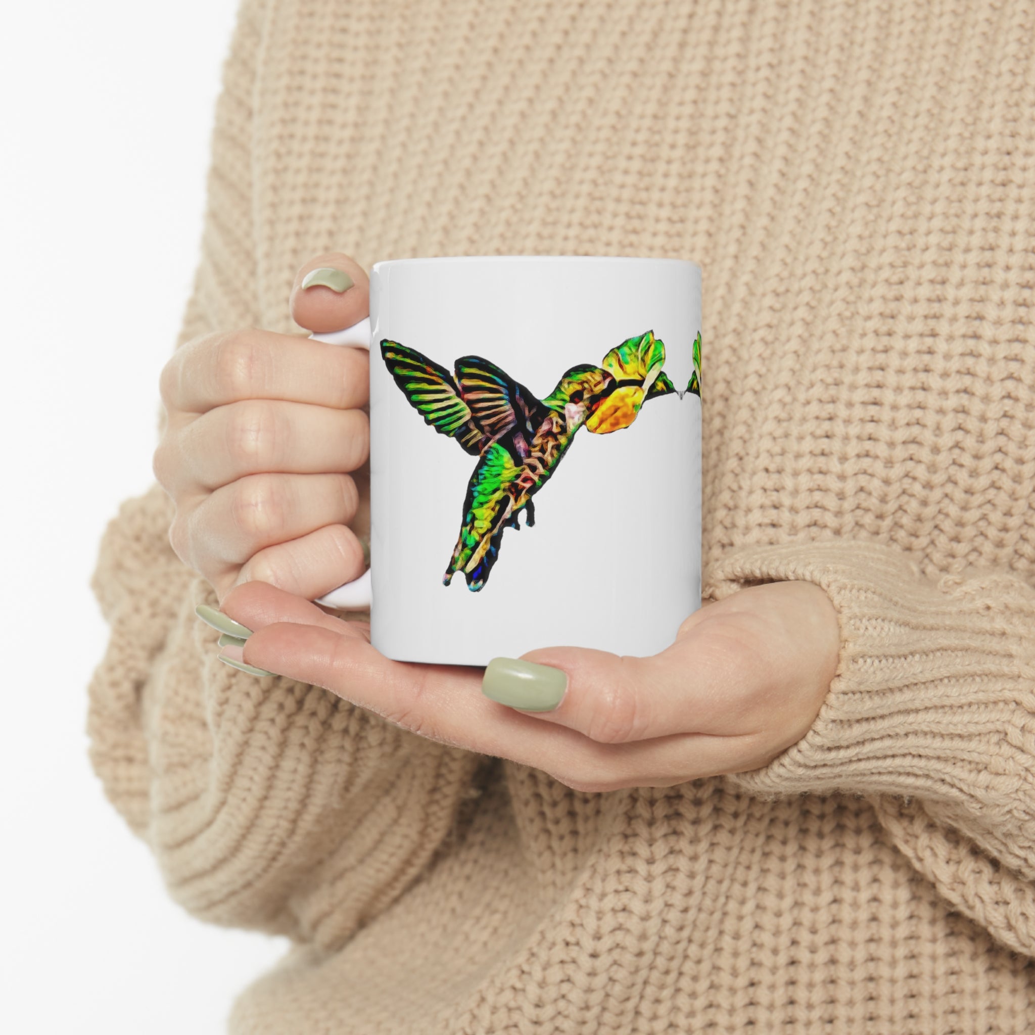 Hummingbird Emerald Ceramic Mug 11oz