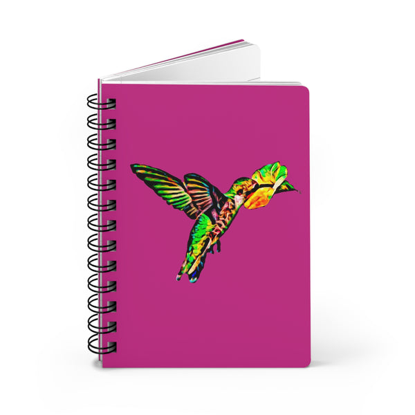 Hummingbird Emerald Sip Neat Pink Spiral Bound Journal