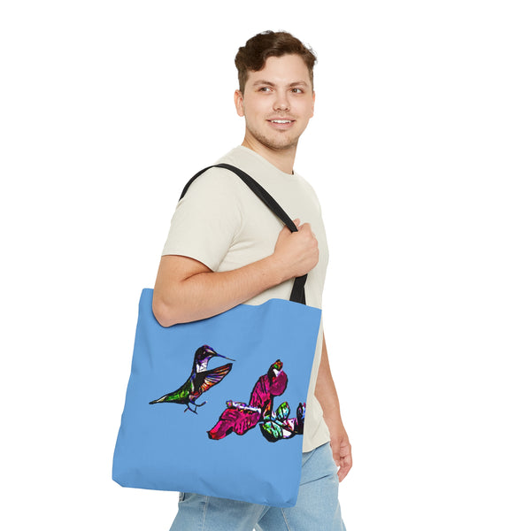 Hummingbird Bounce Light Blue Tote Bag (AOP 1)