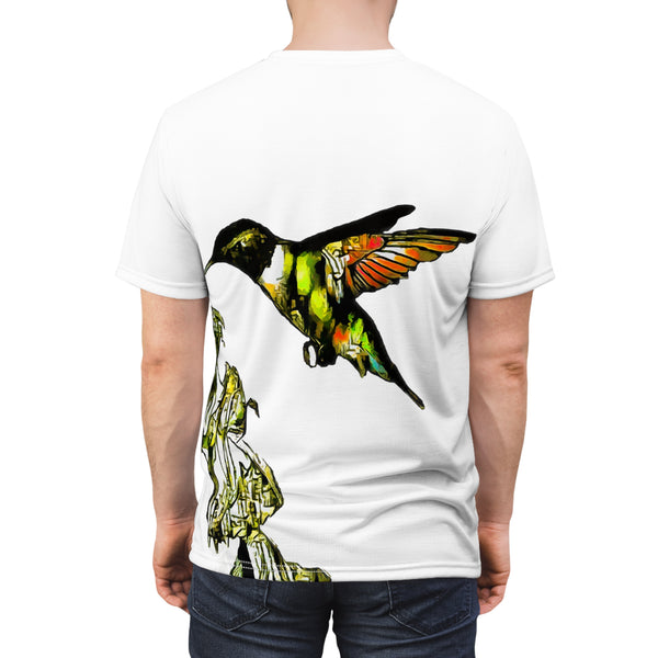 Unisex Cut & Sew Hummingbird Stick Tee (AOP 1)