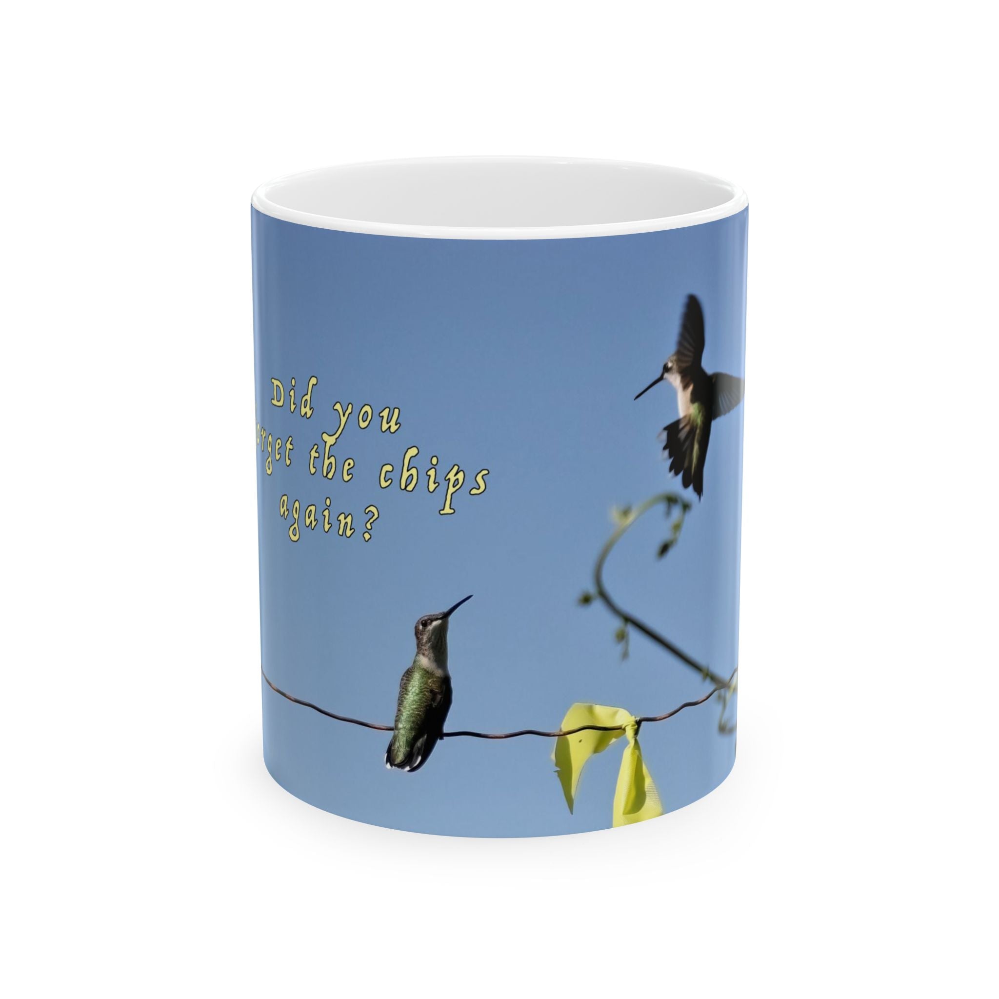 Forgdt the Chips Hummingbird Ceramic Mug 11oz