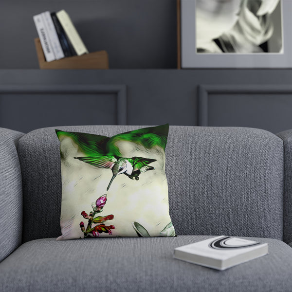 Hummingbird Emerald Flyer Cushion