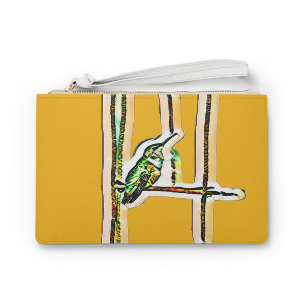 Hummingbird Emerald Yellow Clutch Bag (2)