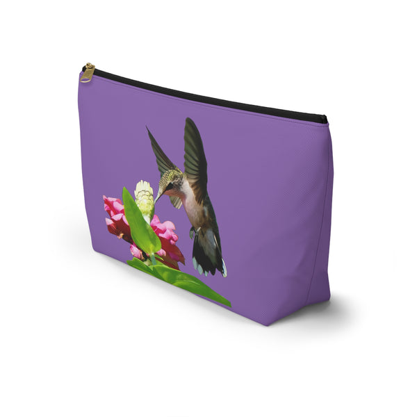 Hummingbird Wings Up Day Purple Accessory Pouch w T-bottom