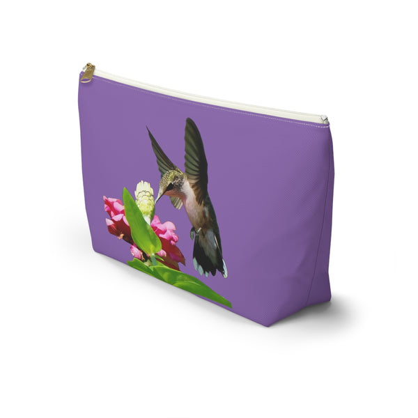 Hummingbird Wings Up Day Purple Accessory Pouch w T-bottom