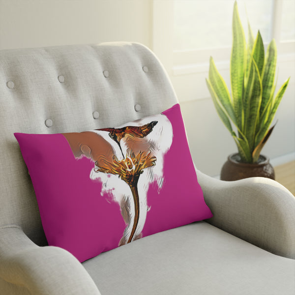 Hummingbird Flame Neat Pink Cushion