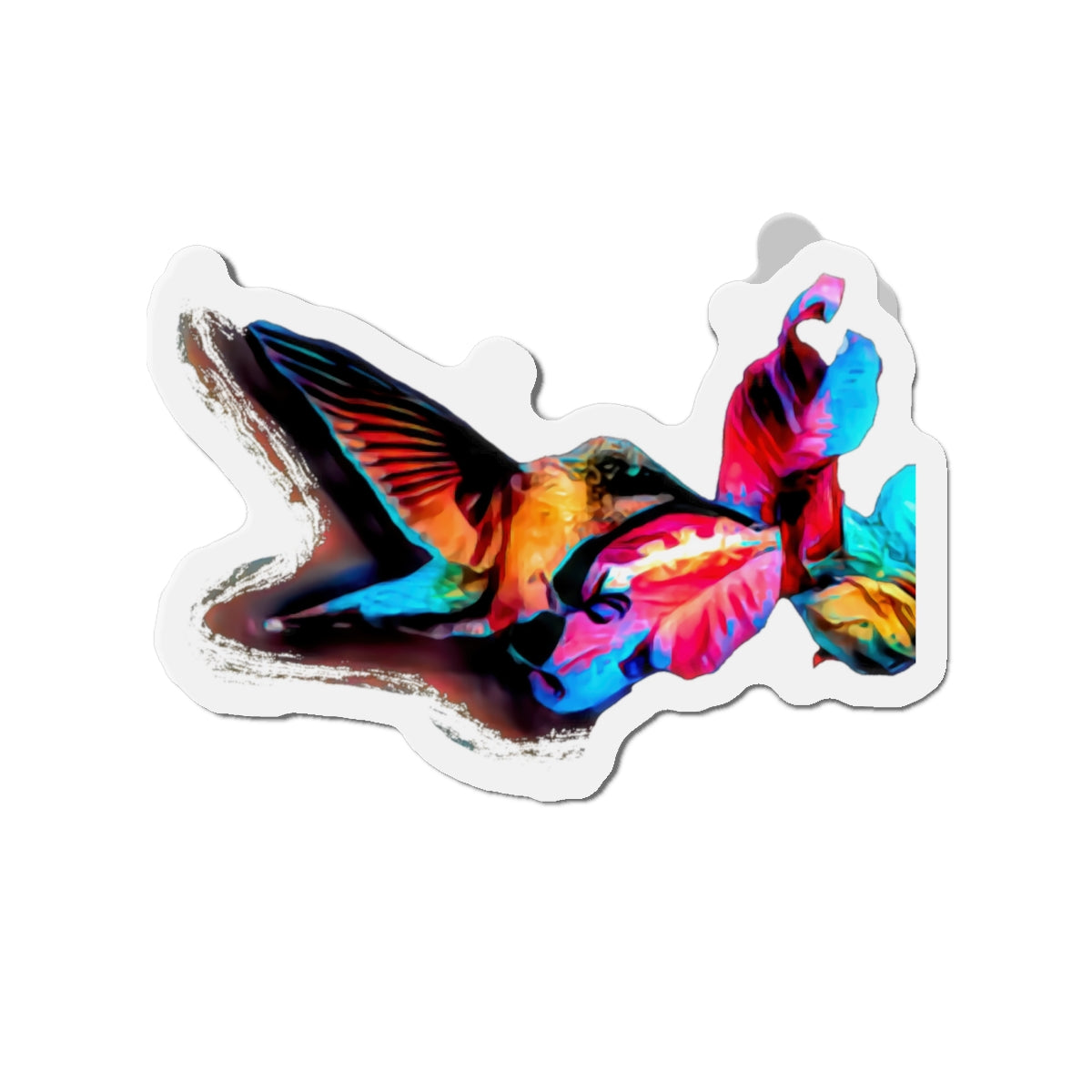 Hummingbird Landing Die-Cut Magnets