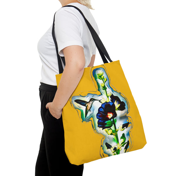 Hummingbird Standing Yellow Tote Bag (AOP 1)