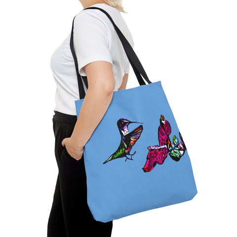 Hummingbird Bounce Light Blue Tote Bag (AOP 1)