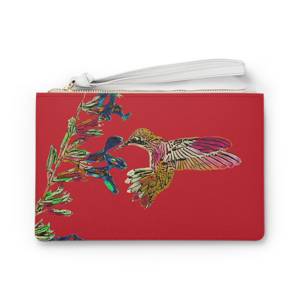 Hummingbird Twist Neat Pink Clutch Bag (2)