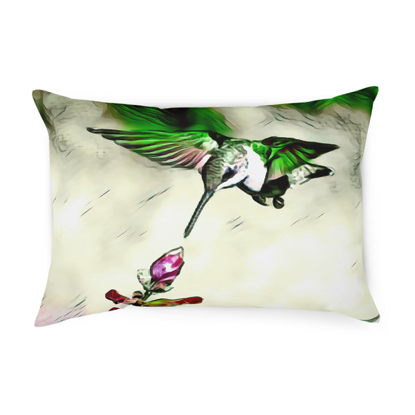 Hummingbird Emerald Flyer Cushion