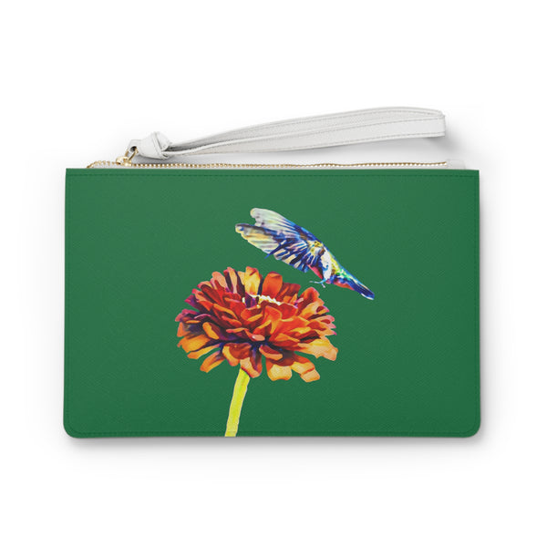 Hummingbird Wings Up Green Clutch Bag (2)