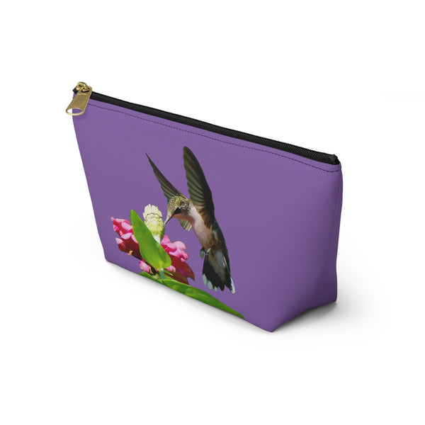 Hummingbird Wings Up Day Purple Accessory Pouch w T-bottom