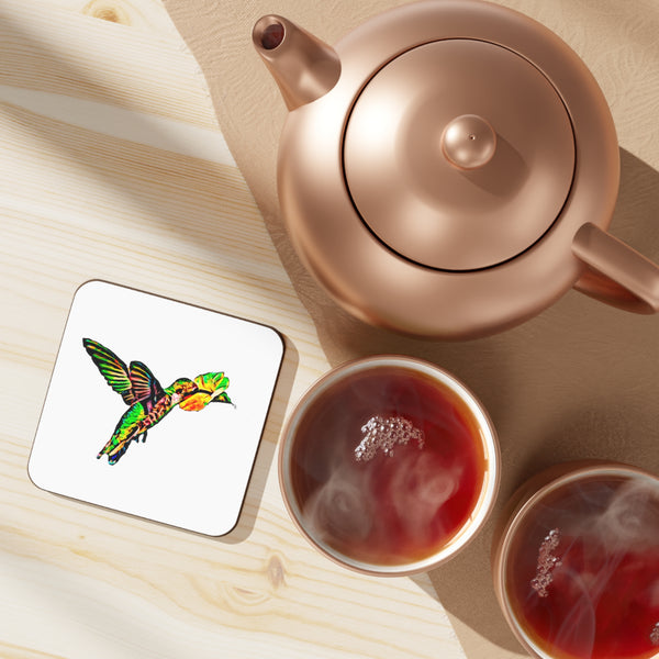 Hummingbird Emerald Sip Hardboard Back Coaster