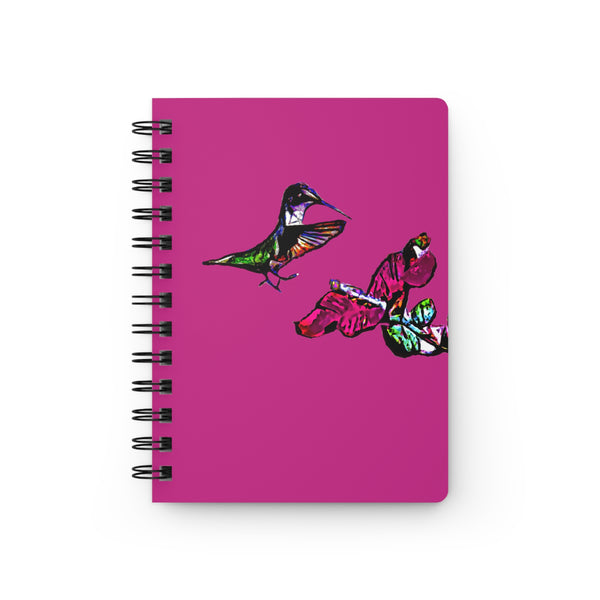 Hummingbird Bounce Neat Pink Spiral Bound Journal