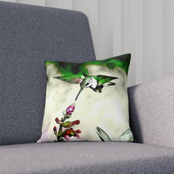 Hummingbird Emerald Flyer Cushion