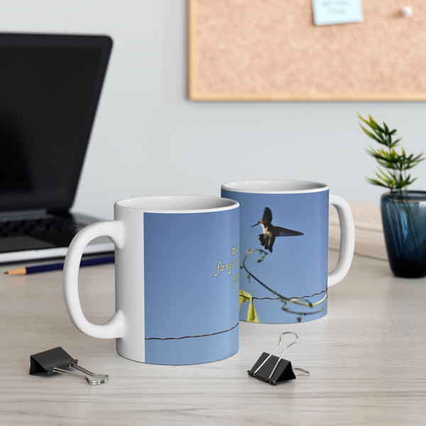Forgdt the Chips Hummingbird Ceramic Mug 11oz