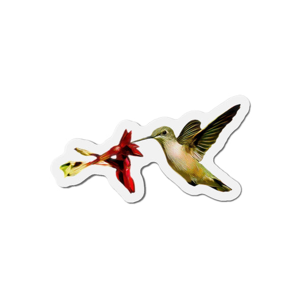 Hummingbird Honeysuckle Kiss Die-Cut Magnets