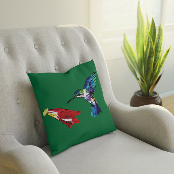 Hummingbird Sweet Green Cushion