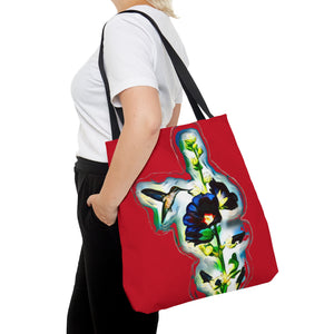 Hummingbird Standing Red Tote Bag (AOP 1)