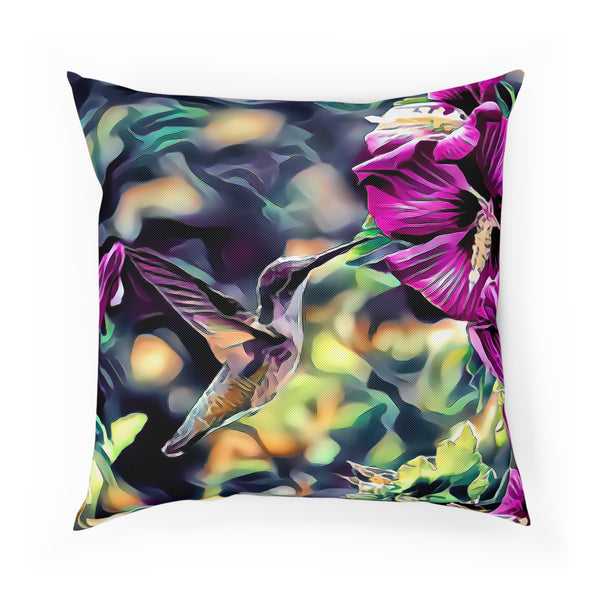 Hummingbird Purple Flyer Cushion