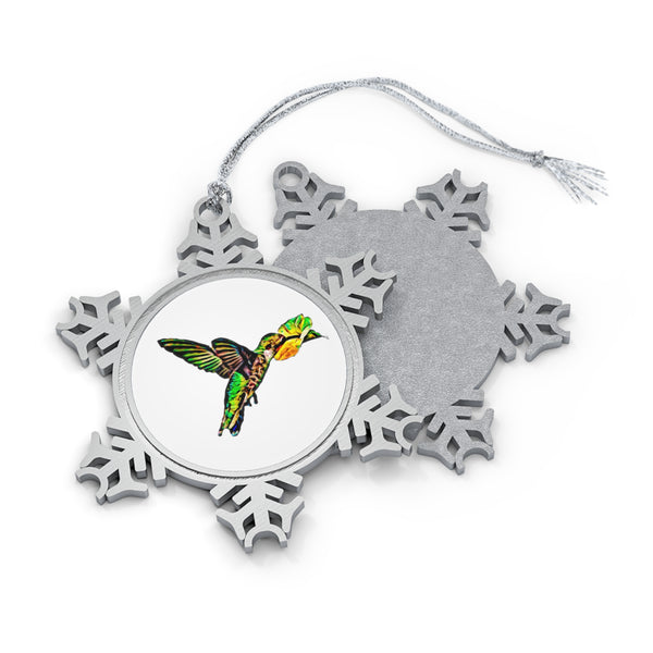 Emerald Sip Pewter Snowflake Ornament