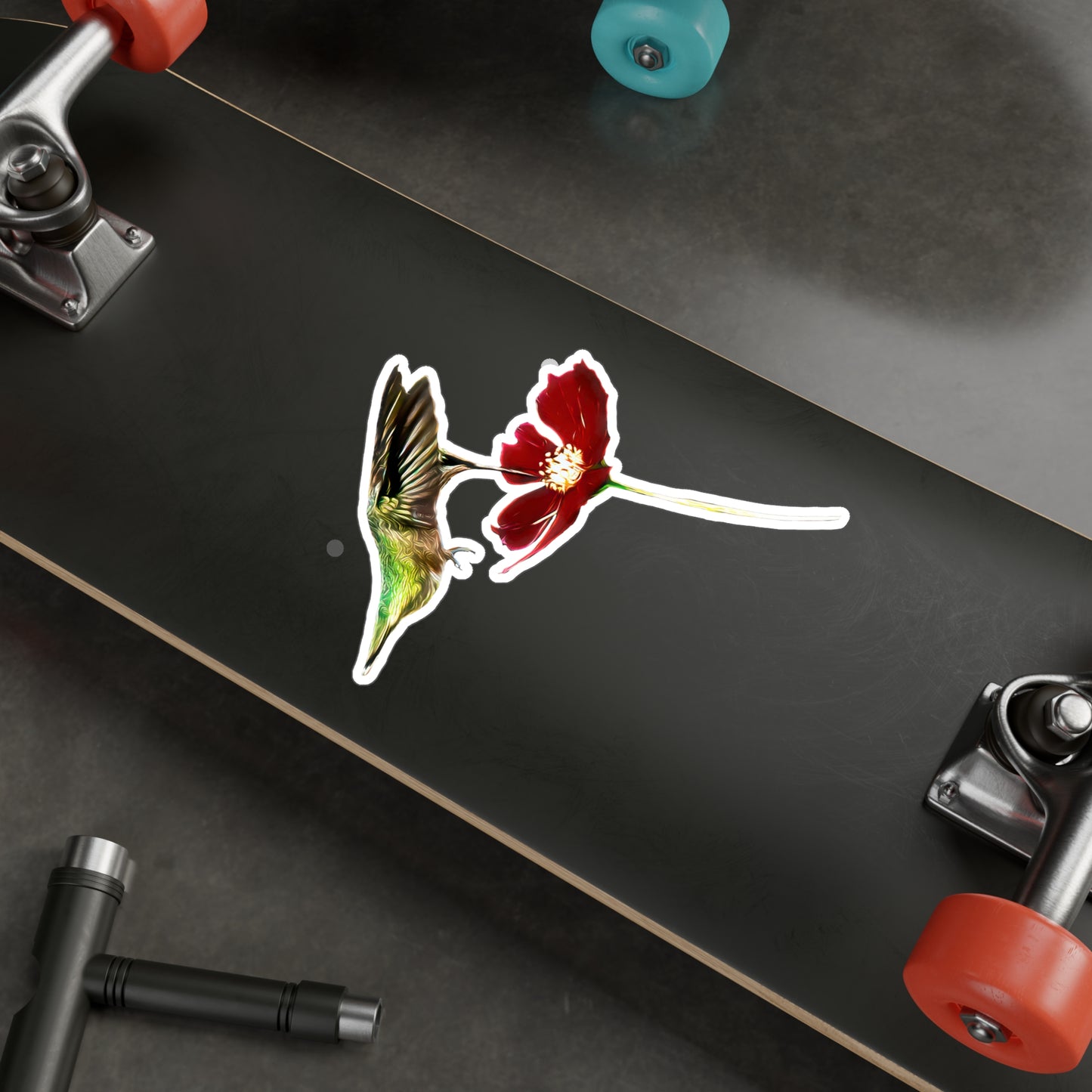 Hummingbird Wings Up Kiss-Cut Vinyl Decals