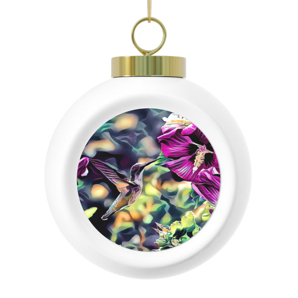 Hummingbird Purple Flyer Ornament