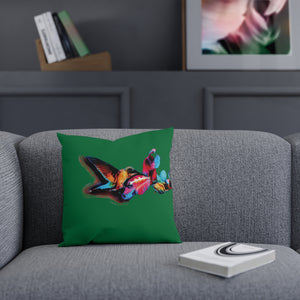 Hummingbird Landing Green Cushion