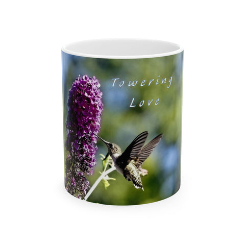 Towering Love Hummingbird Ceramic Mug 11oz