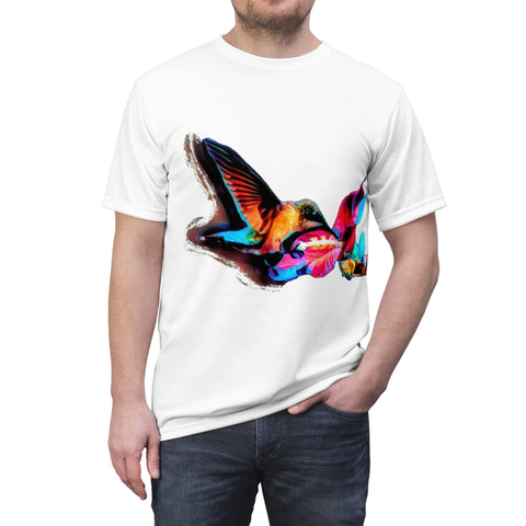 Unisex Cut & Sew Hummingbird Landing Tee (AOP 1)