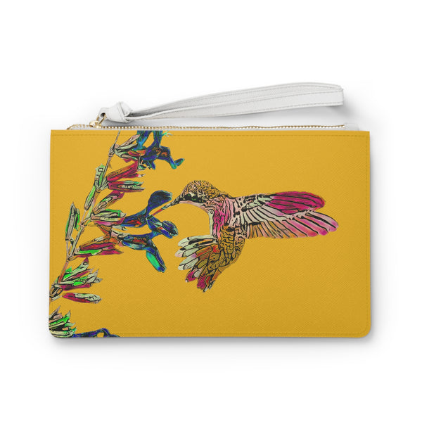 Hummingbird Twist Yellow Clutch Bag (2)