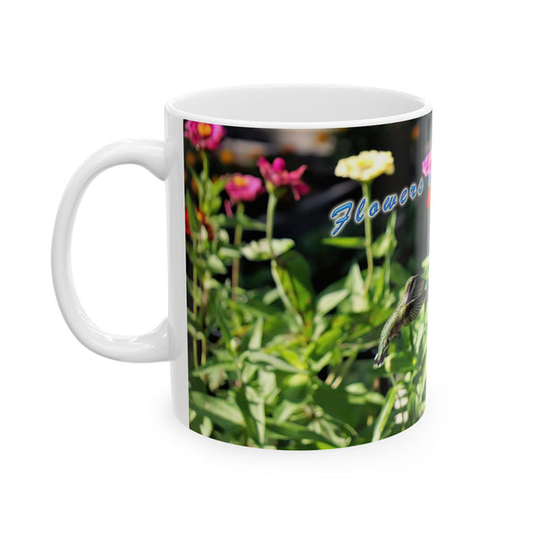 Flower Friends Hummingbird Ceramic Mug 11oz
