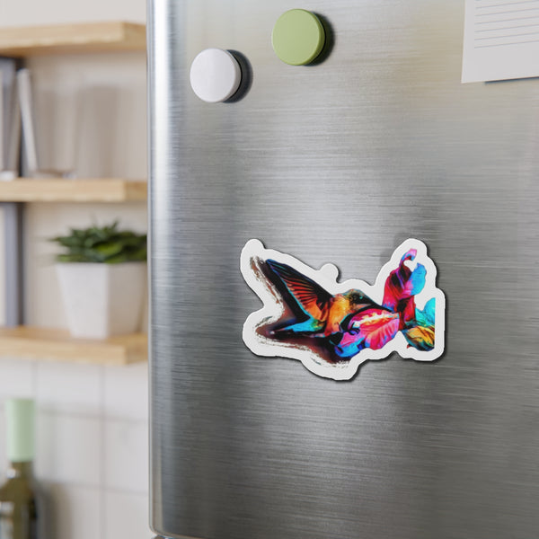 Hummingbird Landing Die-Cut Magnets