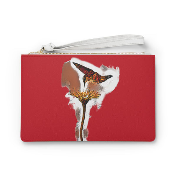 Hummingbird Flame Red Clutch Bag (2)