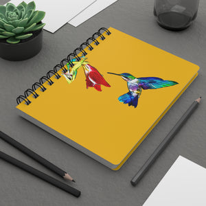 Hummingbird Sweet Yellow Spiral Bound Journal