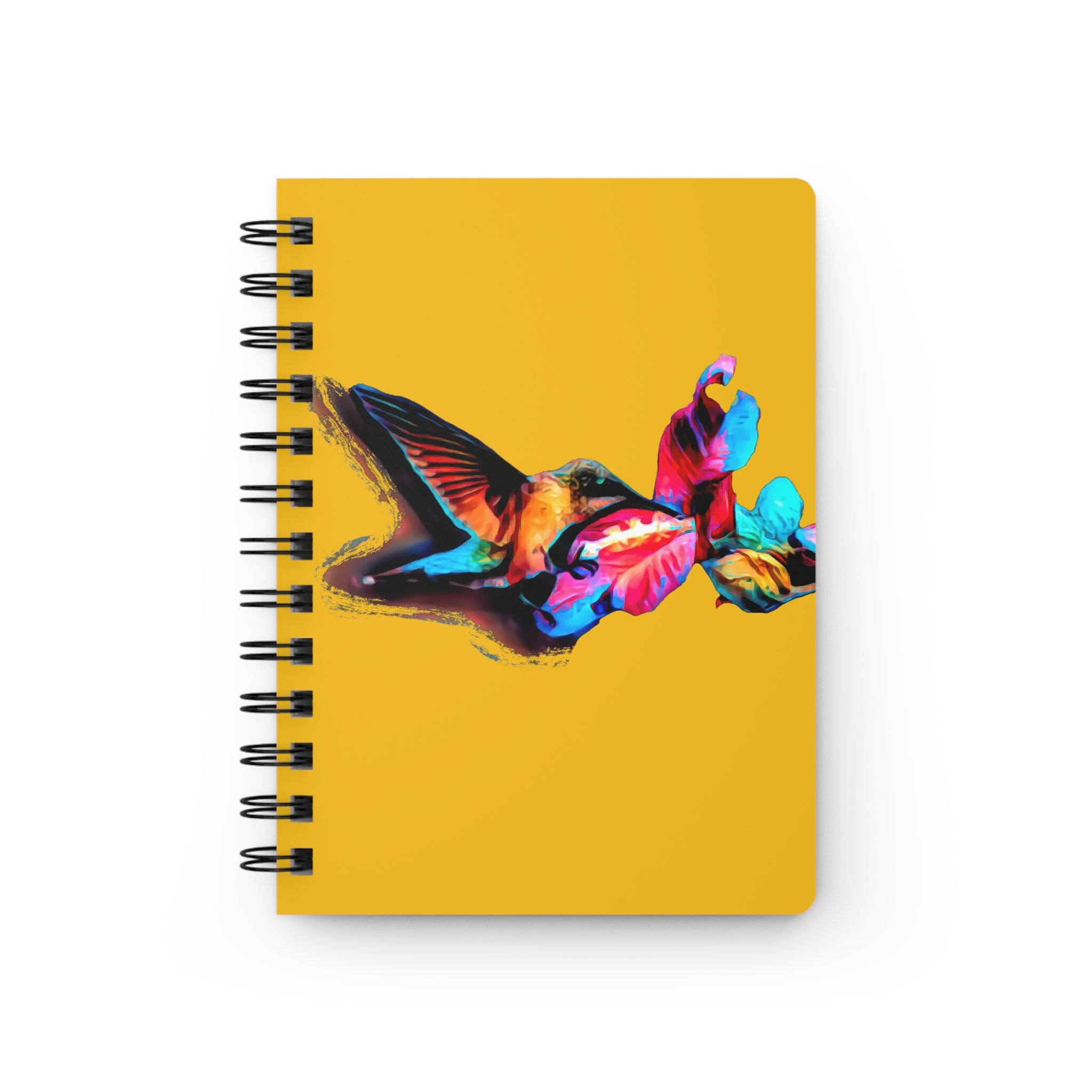 Hummingbird Landing Yellow Spiral Bound Journal